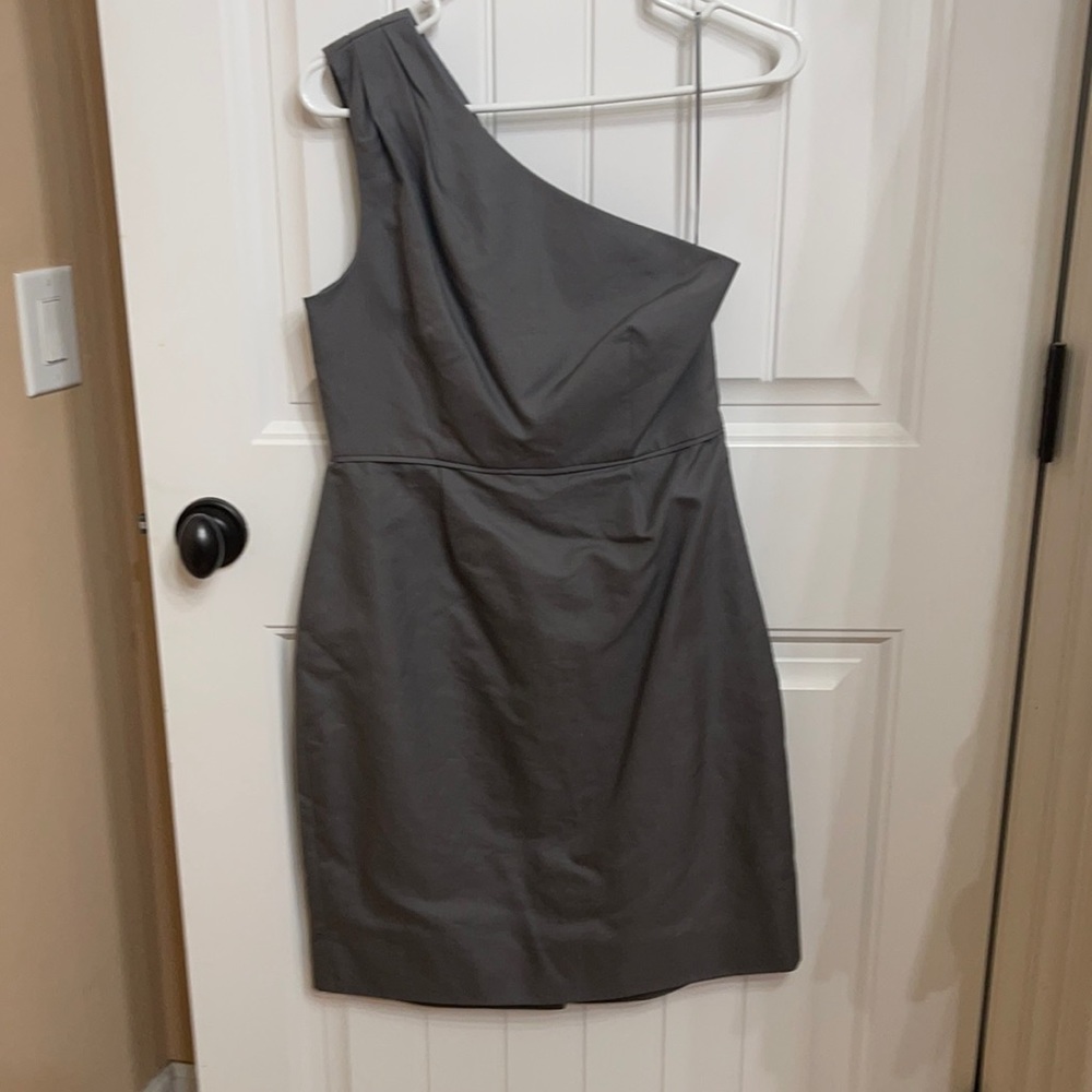 Gray one shoulder dress
